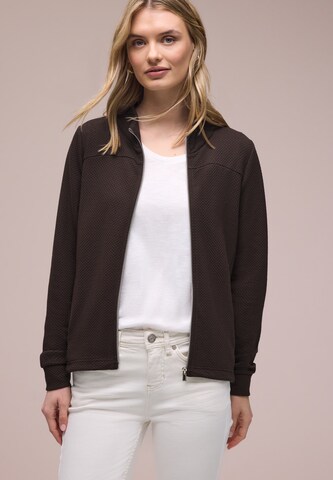 STREET ONE Strickjacke in Braun: Vorderseite