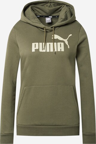 PUMA Sport sweatshirt 'Essentials' i grön: framsida