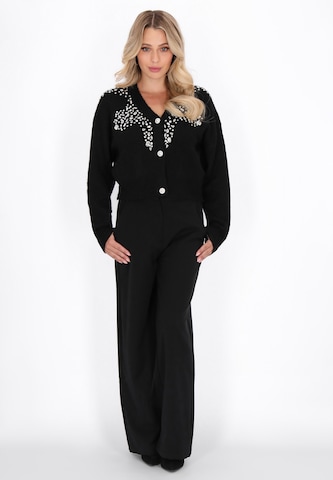 faina Gebreid vest 'Fashion Look' in Zwart