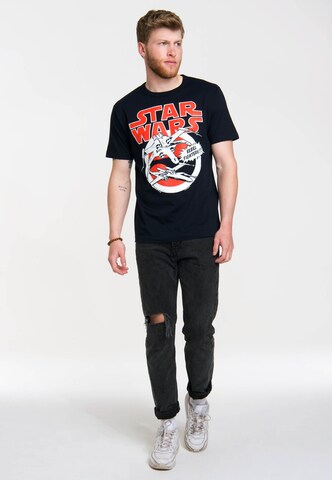 LOGOSHIRT Shirt 'X-Wings' in Blauw