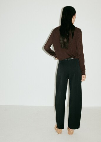 Barrel Pantalon MANGO en noir