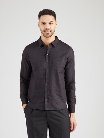 TRAPP Regular fit Πουκάμισο σε μαύρο: μπροστά