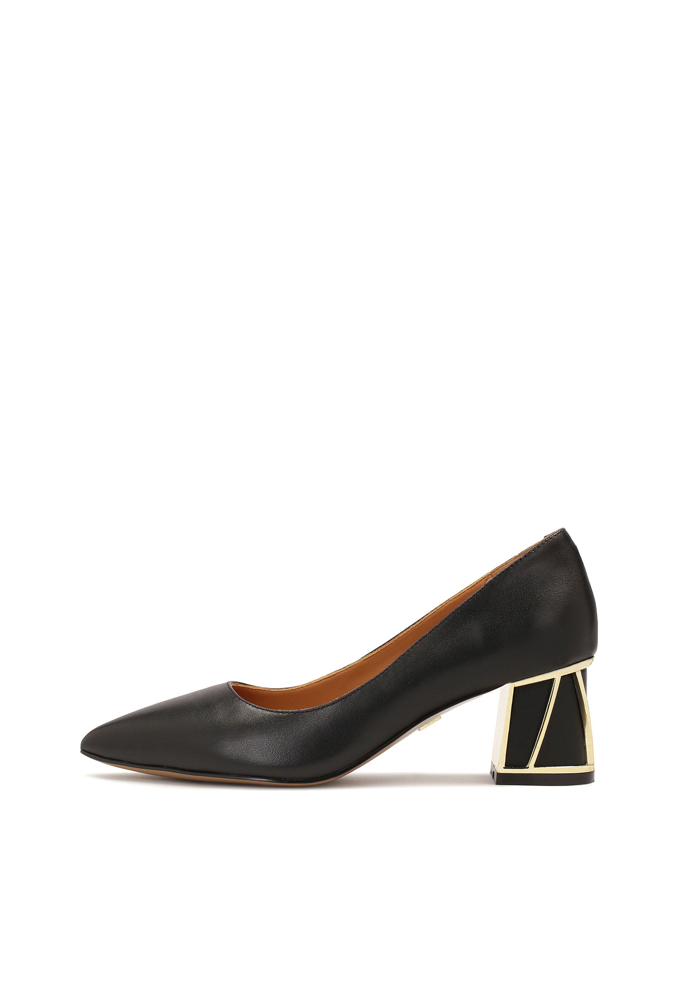 Kazar Pumps in gold / schwarz, Produktansicht
