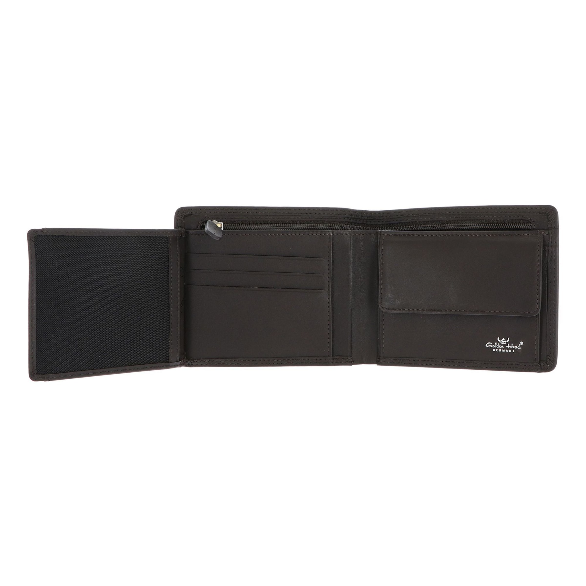 Porte-monnaies 'RFID' GOLDEN HEAD en marron
