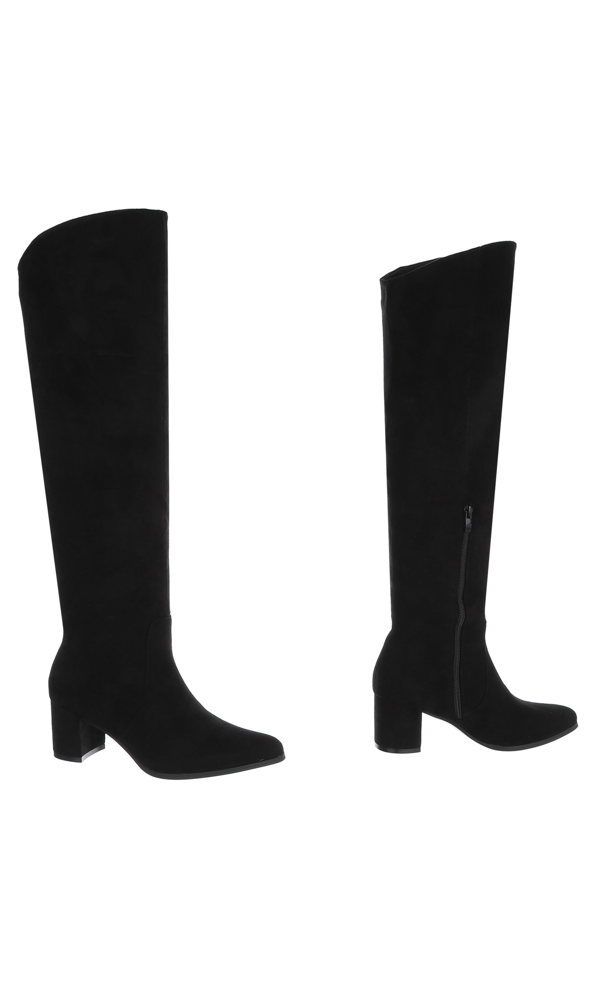 Ital-Design Overknees in Schwarz