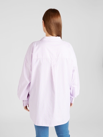 Fransa Curve Blouse 'POPPA' in Purple