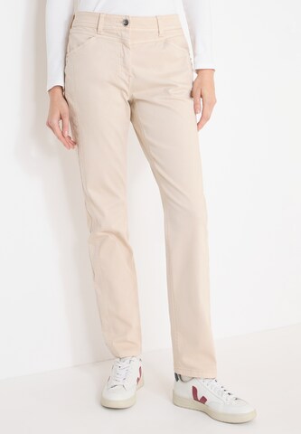CECIL Slimfit Hose in Beige: Vorderseite