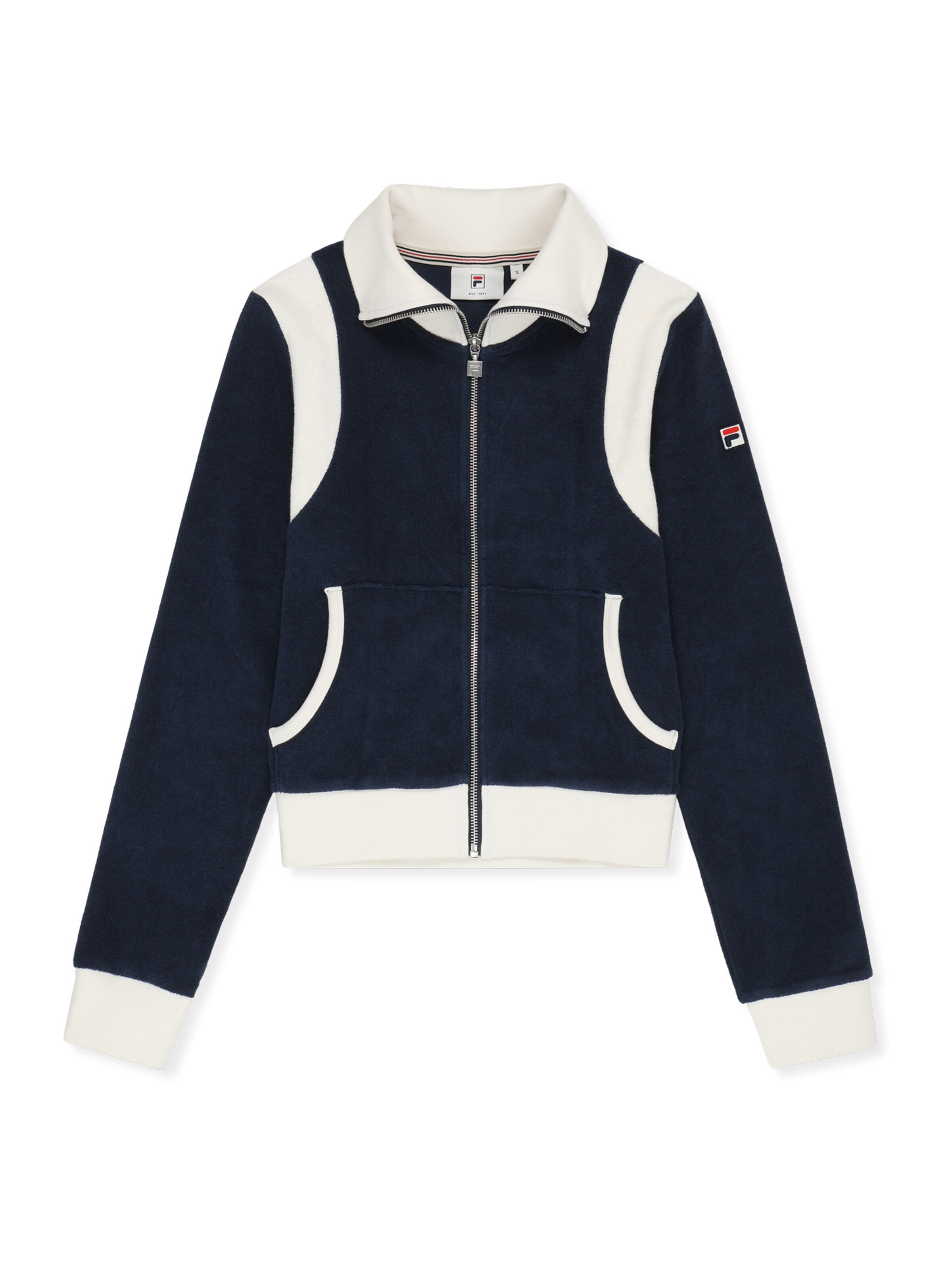 FILA Sweatvest 'ADRIANO fitted towelling track jacket' in Blauw