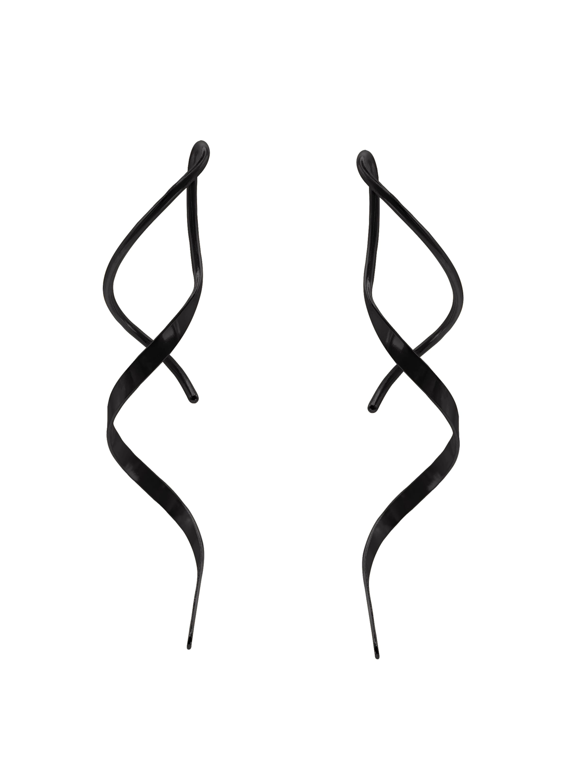 Heideman Ohrringe 'Rufus' in Schwarz: Vorderseite