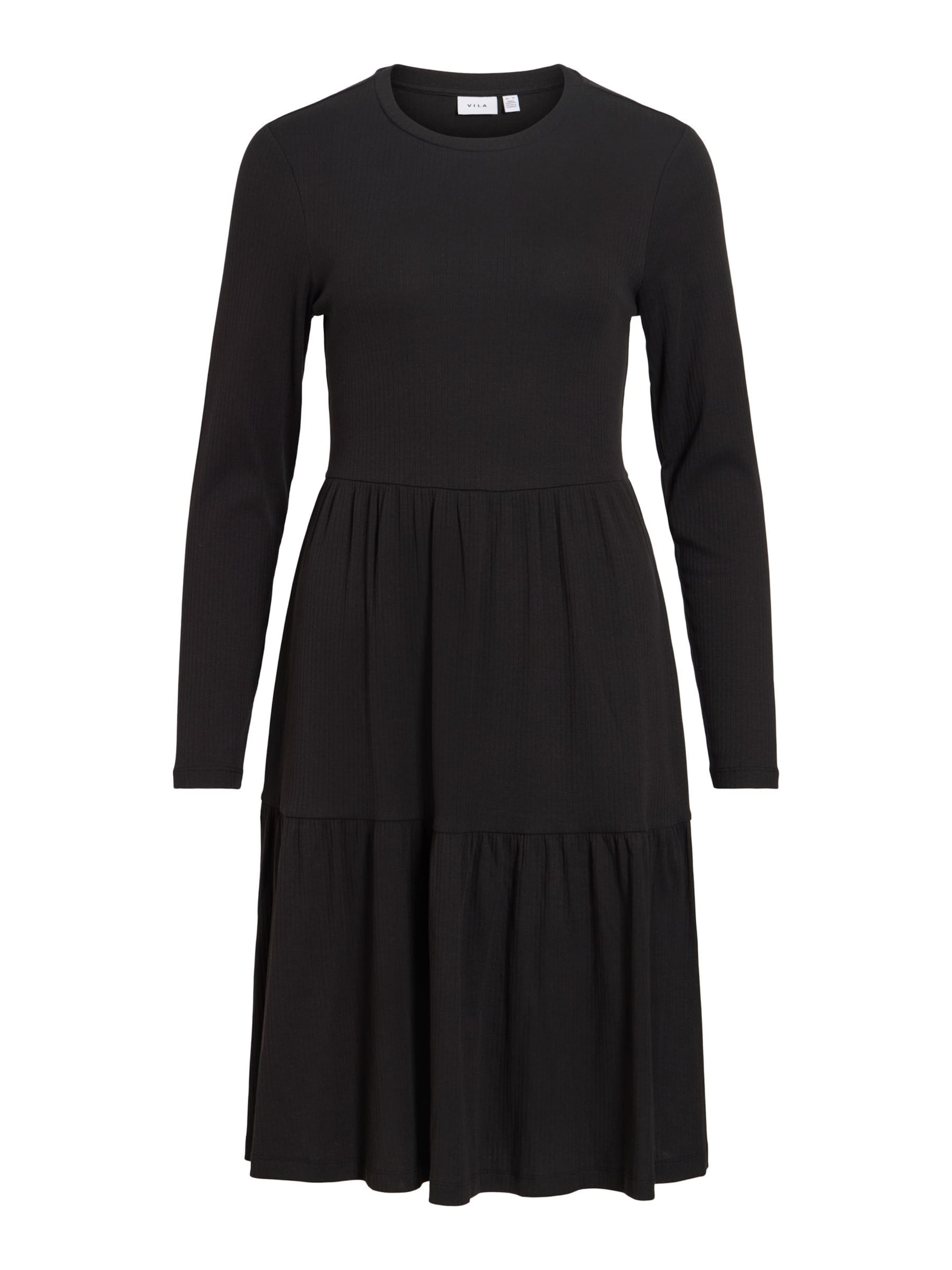 VILA Dress in Black: front
