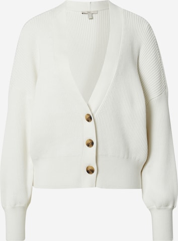 ESPRIT Knit Cardigan in White: front