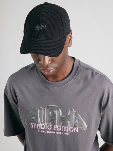 ALPHA INDUSTRIES Koszulka 'Studio Edition Vibe' w kolorze szary