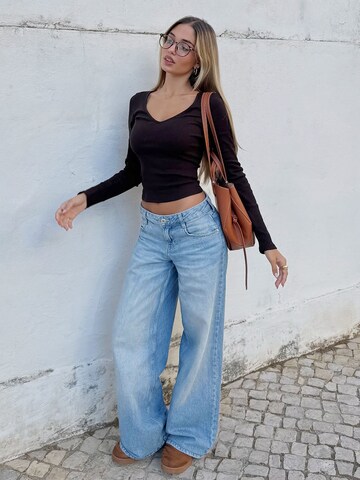 Loosefit Jean Bershka en bleu