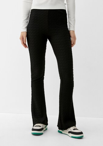QS Flared Hose in Schwarz: Vorderseite