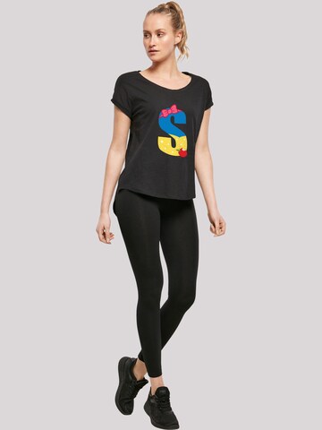 T-shirt 'Disney Alphabet S Is For Snow White' F4NT4STIC en noir