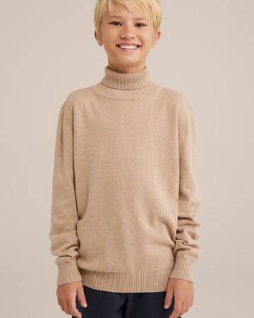 WE Fashion Svetr – béžová: přední strana
