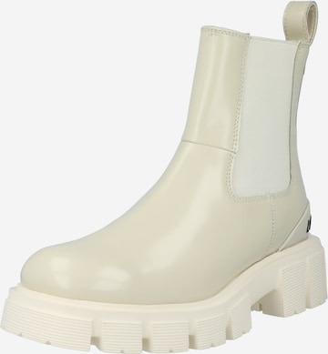 Boots chelsea 'WINTER TASSEL' di Love Moschino in bianco: frontale