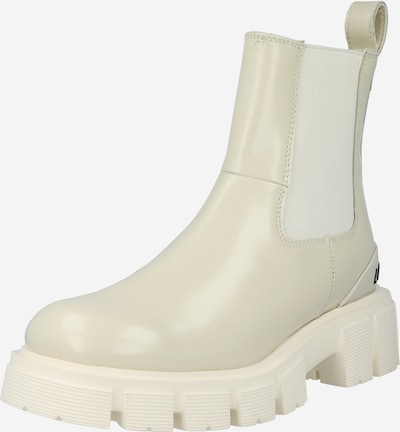 Love Moschino Chelsea Boots 'WINTER TASSEL' en noir / blanc cassé, Vue avec produit