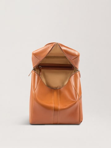 NEGOTIA Leather Backpack 'Kova' in Brown