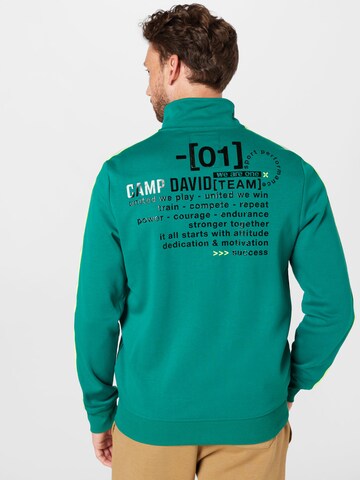 CAMP DAVID Sweatvest in Groen