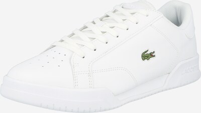 LACOSTE Baskets basses 'Twin Serve' en vert clair / blanc, Vue avec produit