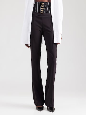 Elisabetta Franchi - Slimfit Pantalón en negro: frente
