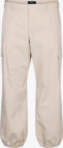 ZizziLoosefit Cargo hlače - bež boja: prednji dio