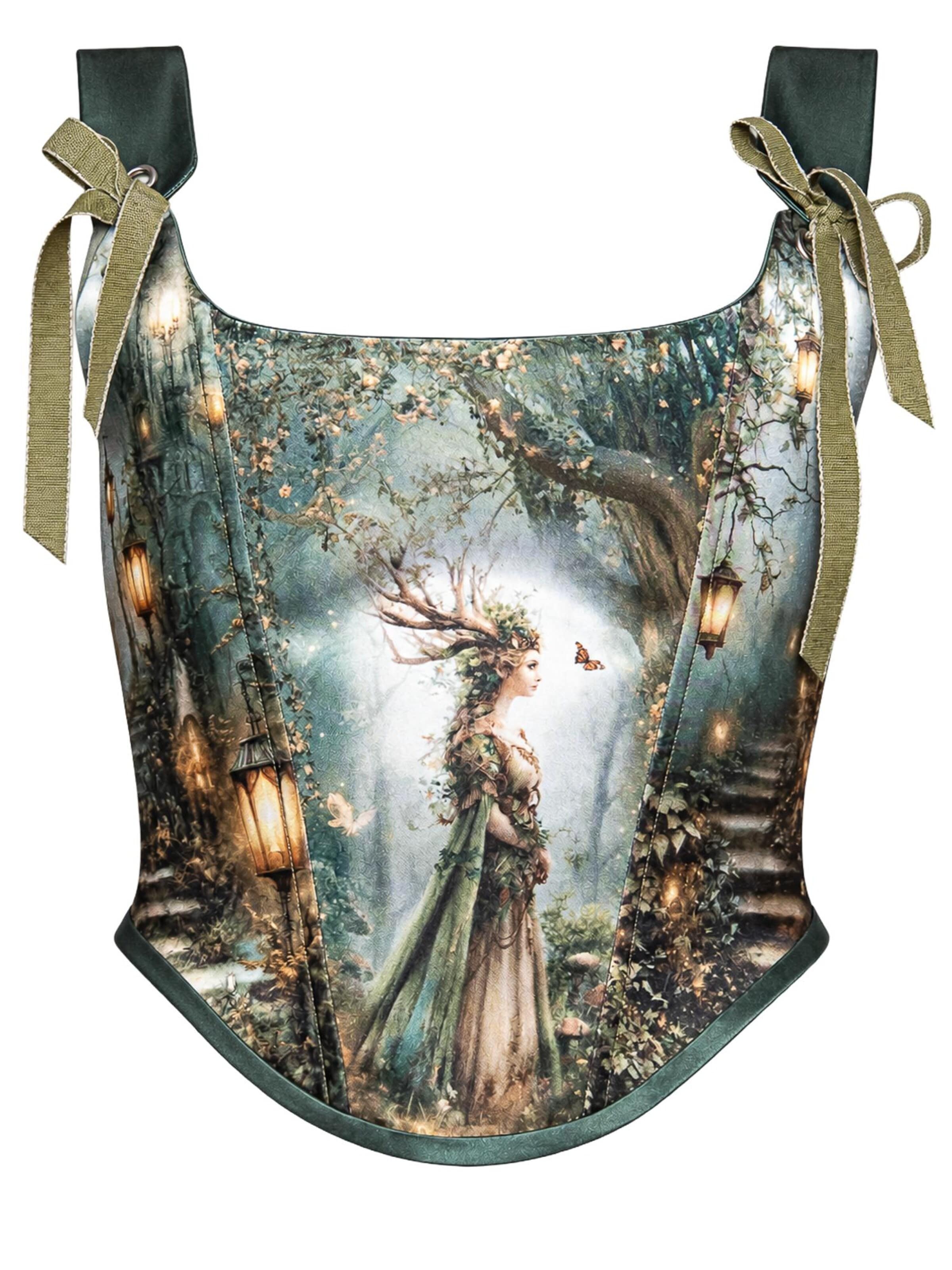 VIADALINNO Corsage 'Enchanted Forest Fairy' in Green: front