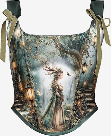 Corsetto 'Enchanted Forest Fairy' di VIADALINNO in verde: frontale