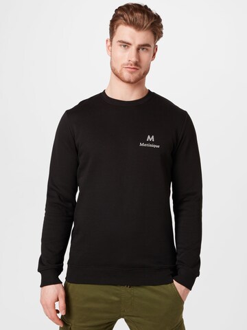 Matinique Sweatshirt 'Bradley' in Zwart: voorkant