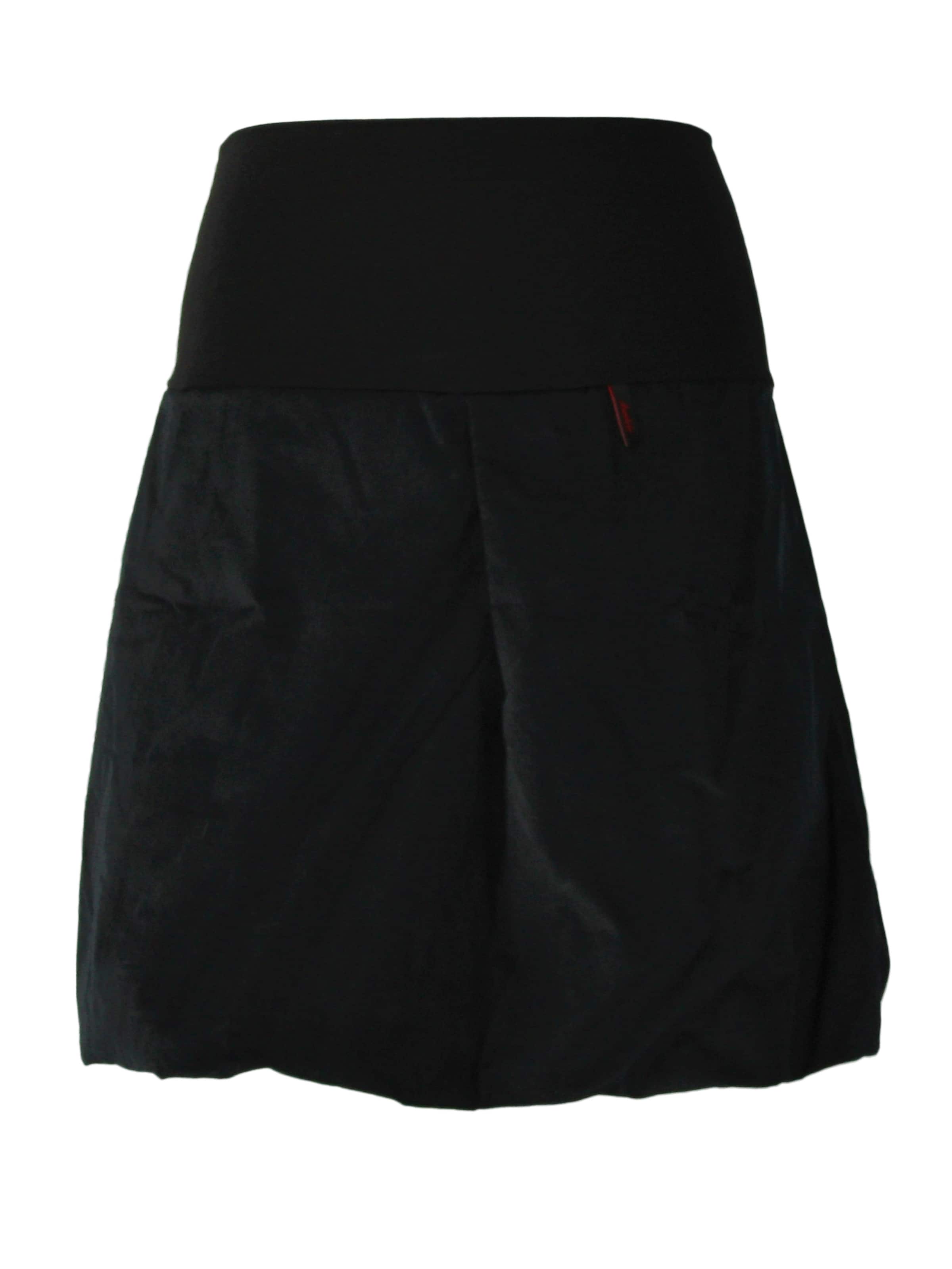 dunkle design Skirt 'Ballonrock Feincord' in Black: front