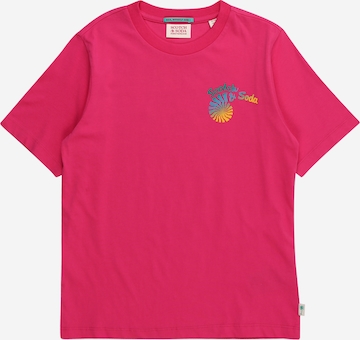 T-Shirt SCOTCH & SODA en rose : devant