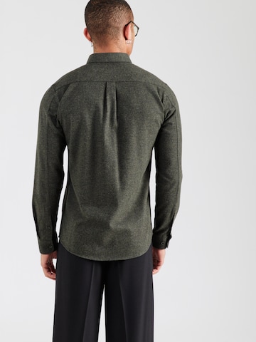 Lindbergh - Ajuste regular Camisa 'Brushed' en verde