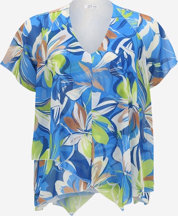 Z-One Blouse 'Ciara' in Blauw: voorkant