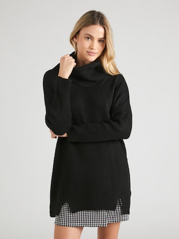 ABOUT YOU Oversized Sweater in Black: front