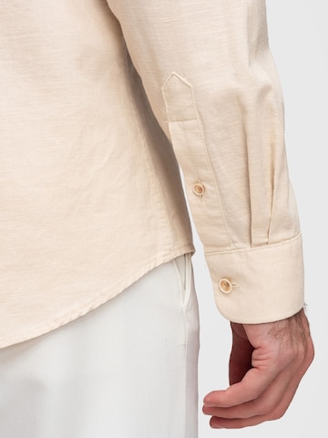 Ombre Comfort fit Button Up Shirt in Beige