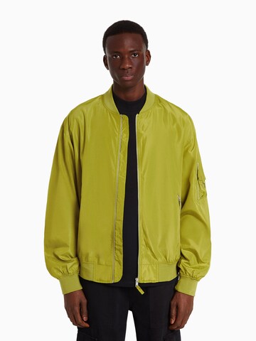 Veste mi-saison Bershka en vert : devant