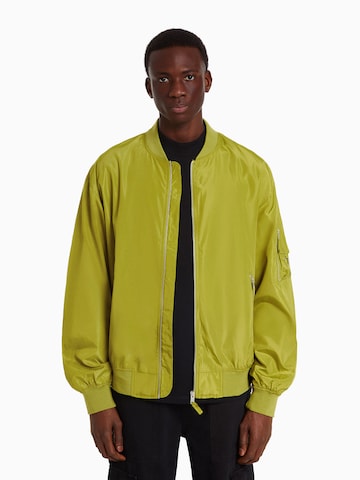 Veste mi-saison Bershka en vert : devant