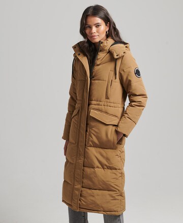 Superdry Wintermantel 'Everest' in Beige: voorkant