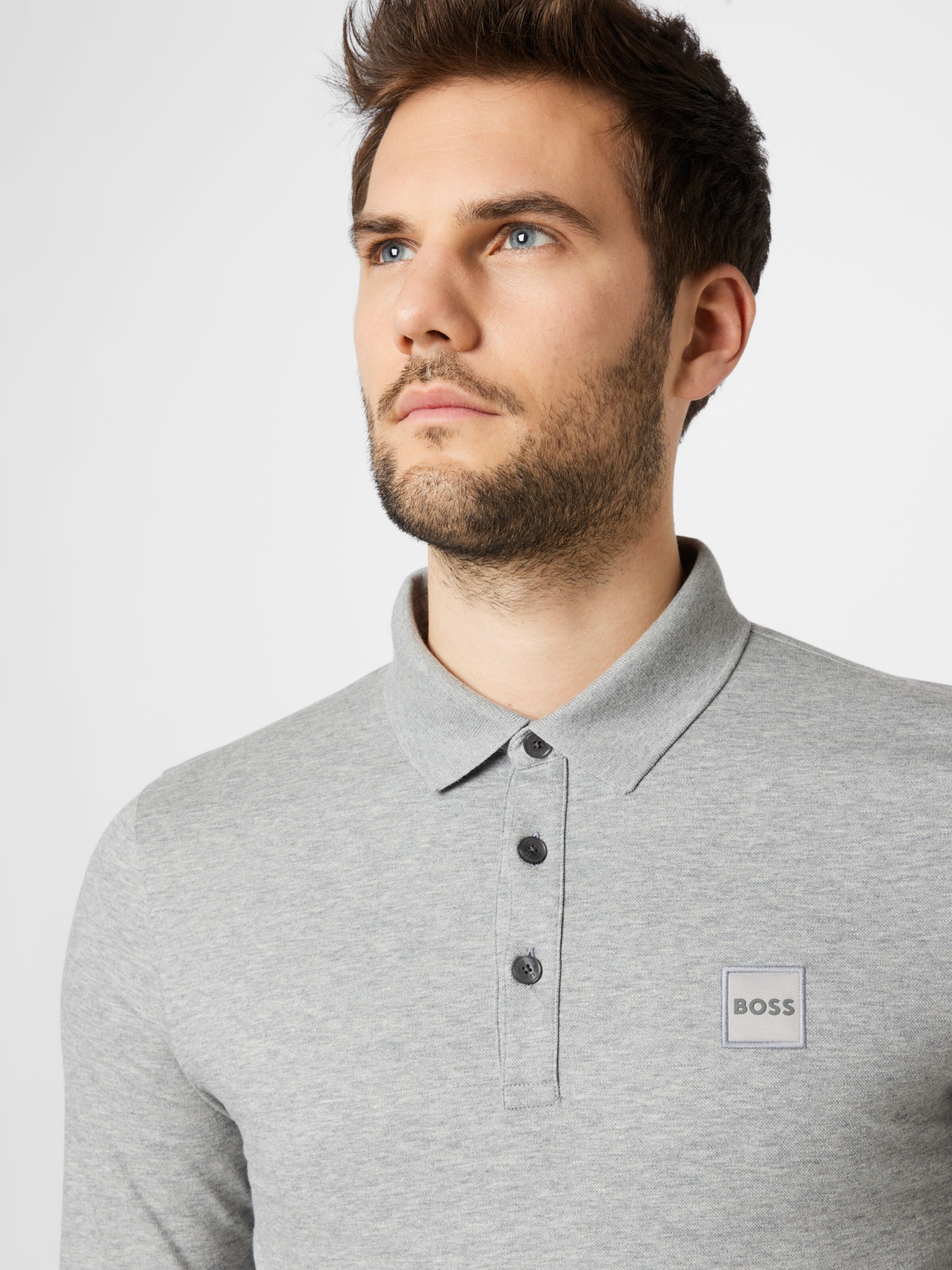 BOSS Casual Shirt Passerby in Graumeliert 