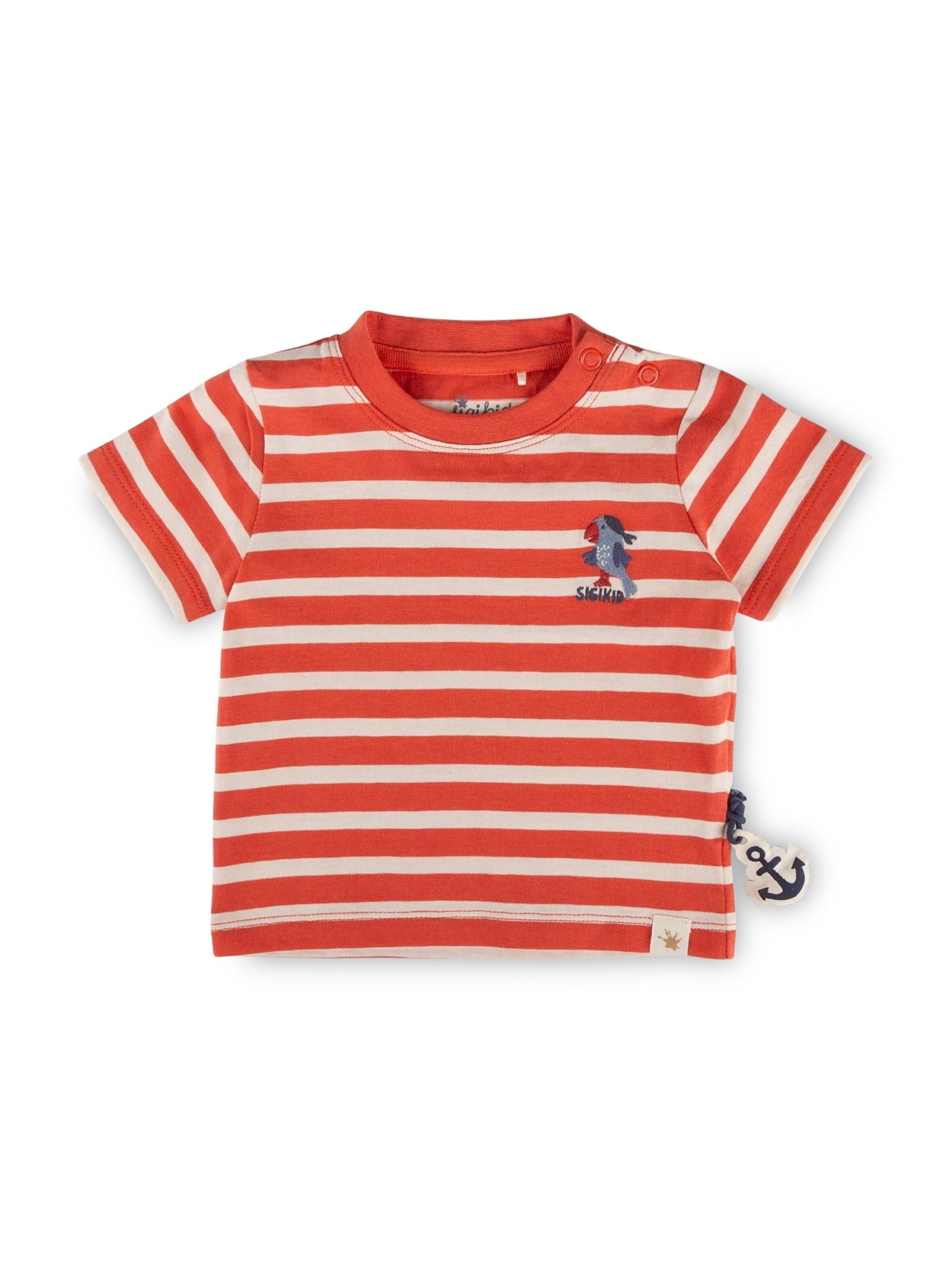 SIGIKID Shirt 'T-Shirt Ahoi Little Pirate' in Red: front