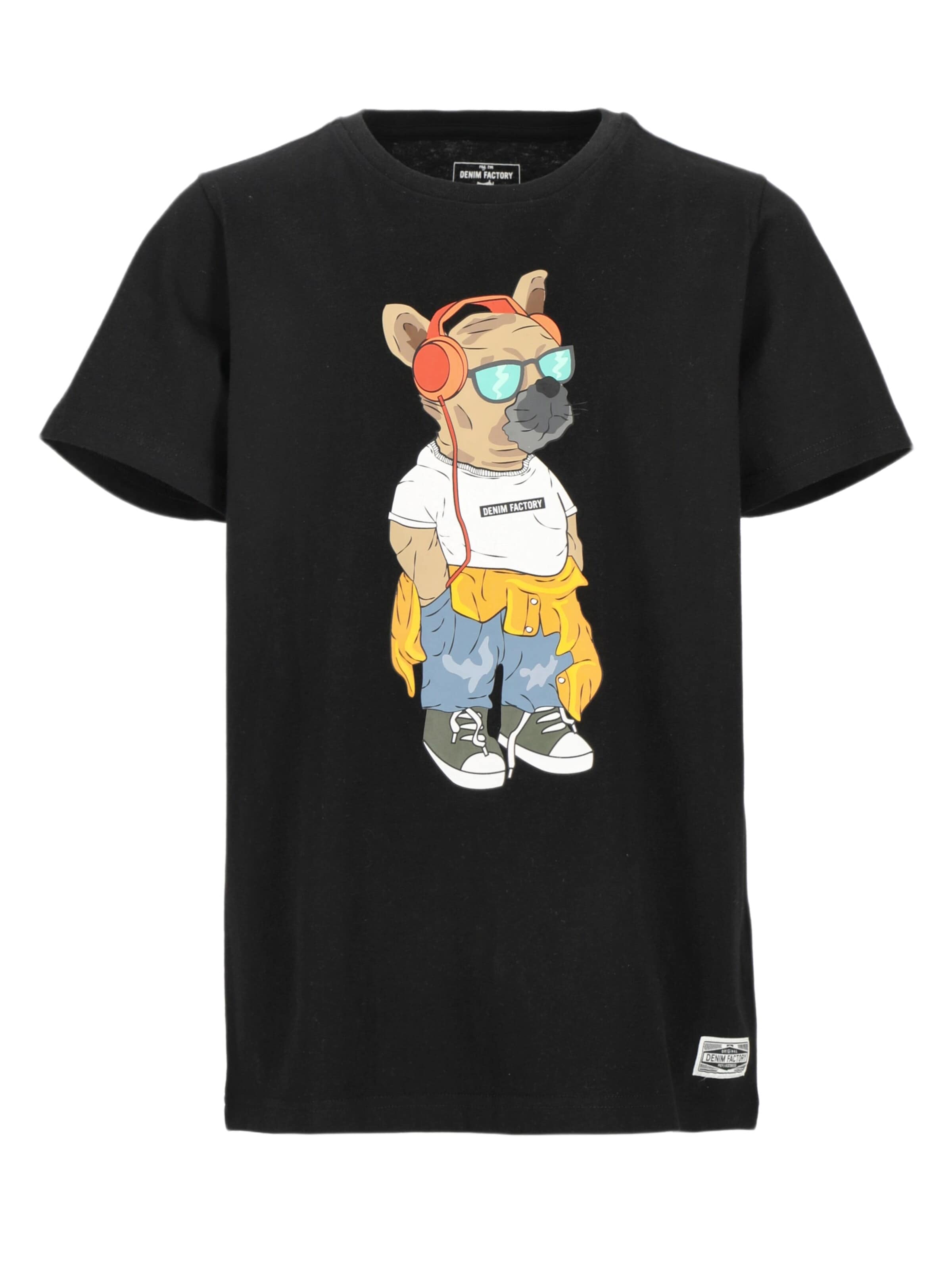 Denim Factory - Camiseta 'San Diego' en negro: frente