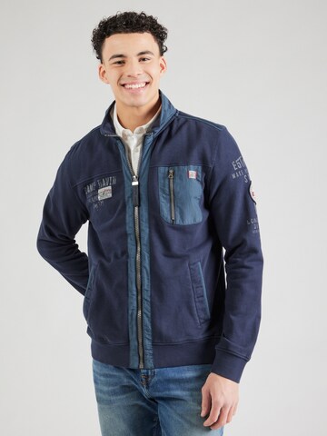 CAMP DAVID Sweatvest in Blauw: voorkant