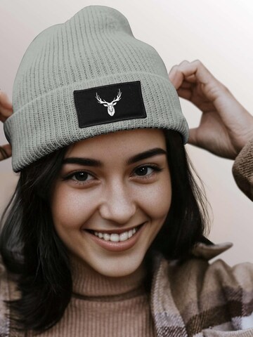 Neverless Beanie 'Hirschgeweih' in Grey: front