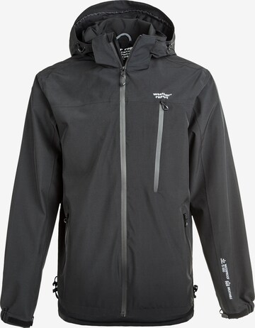 Veste outdoor 'Delton' Weather Report en noir : devant