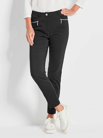 Goldner Slimfit Broek 'Bella' in Zwart: voorkant