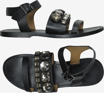 MANGO Sandalen 37 in Schwarz: Vorderseite