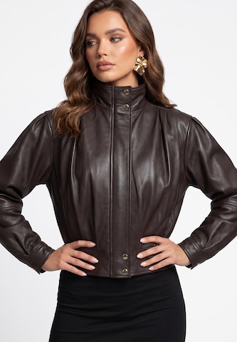 Veste mi-saison faina en marron