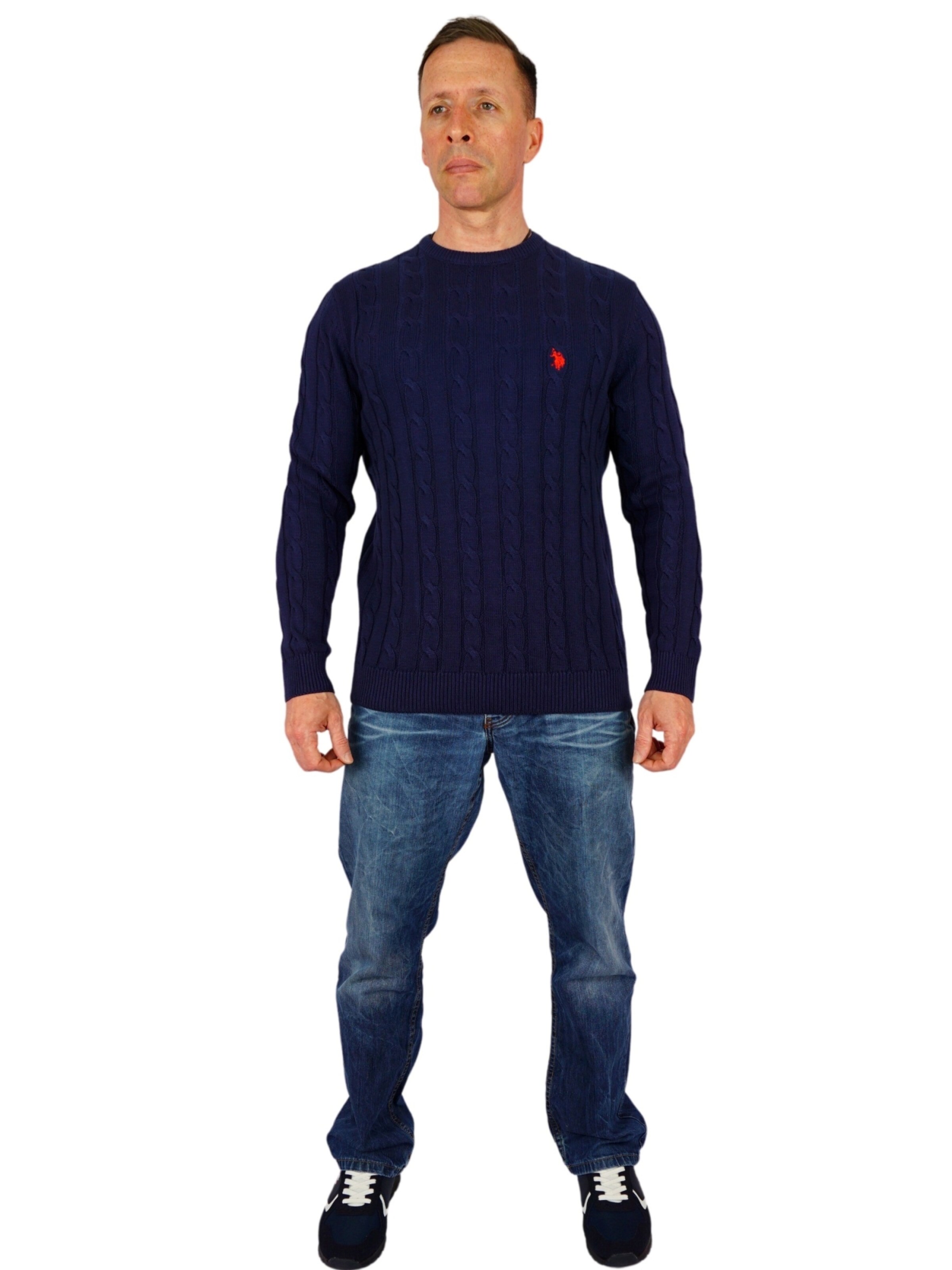 U.S. POLO ASSN. Trui in Blauw: voorkant