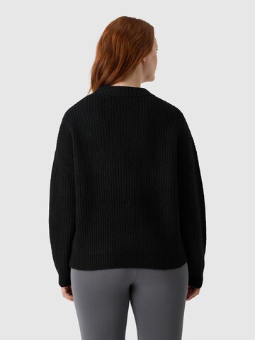 Les Lunes Gebreid vest 'Margoot' in Zwart